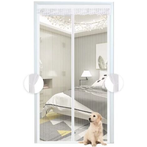 Beijiyi – Moustiquaire magnétique pour porte 70x210 cm – Installation facile avec velcro – Se ferme automatiquement – Maille semi-transparente (1/4)