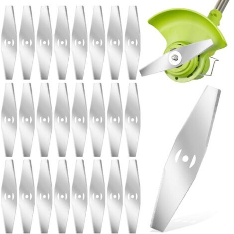 24 lames de rechange pour coupe-bordures, lames métalliques de rechange, accessoires pour tondeuse à gazon et débroussailleuse (1/4)