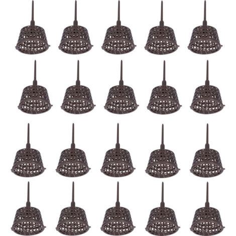 Panier en maille d'engrais en plastique 20 pièces bote d'engrais anti-ge durable pour bonsa avec couvercle pour la plantation de fertilisation (1/4)