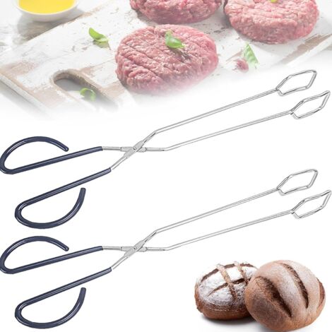 Pince à Barbecue en Acier Inoxydable 40,6 cm – Lot de 2 Pinces Multifonctionnelles pour Grill, Pain, Charbon et Aliments (1/4)