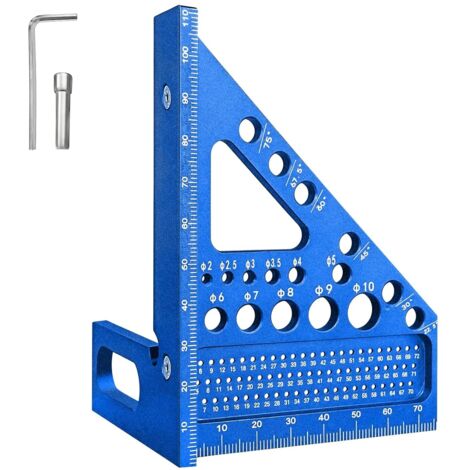 Équerre 3D Multifonctionnelle en Aluminium pour Menuiserie et Charpente – Règle Triangulaire Précise 22,5° à 90° pour Bois et Bricolage (1/4)
