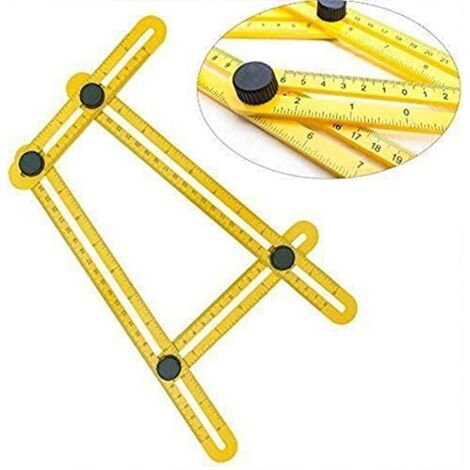 Règle d’angle pliable multifonction pour mesure précise de multiples angles – idéale pour découpe, bricolage et menuiserie (1/4)