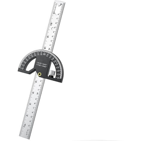 Rapporteur d'angle 0-180° en acier inoxydable 300 mm – Règle de menuiserie précise pour marquage, mesure et traçage en peinture ou dessin (1/4)