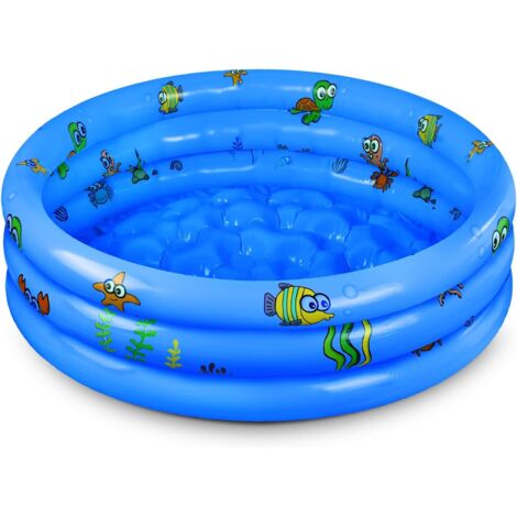 Piscine Gonflable Enfant Ronde 100 cm Bleue Idéale pour 1 à 2 Enfants – Facile à Installer et à Ranger (1/4)