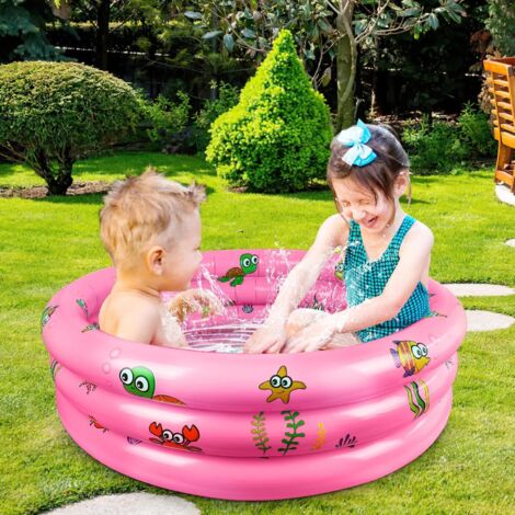 Piscine Gonflable Ronde,100x70cm Pataugeoire Gonflable,Piscine