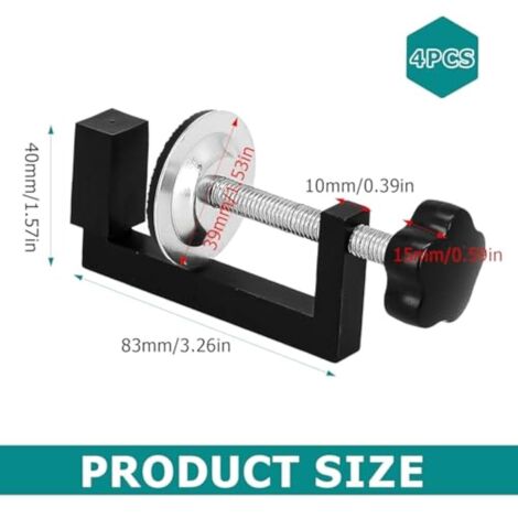 4 Pièces Serre-Joints à Vis Réglables 10-57 mm, Compacts et Robustes pour Menuiserie, Soudage et Assemblage de Bois (1/5)