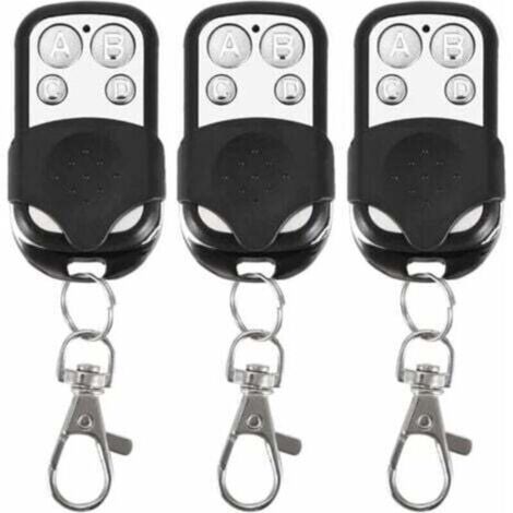 Télécommande universelle pour portail automatique – Lot de 3, fréquence 433,92 MHz, code fixe, 4 boutons, jusqu’à 4 portes (1/4)