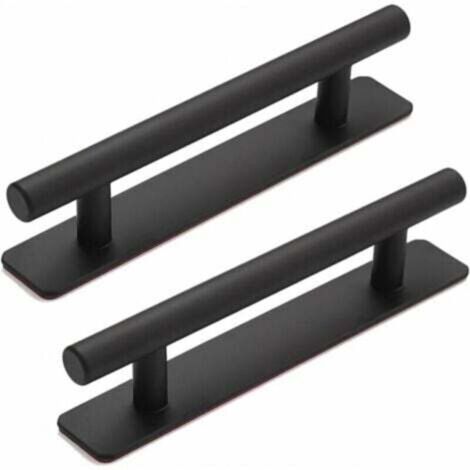 Poignée de porte autocollante en aluminium, 15 cm, sans perçage – Lot de 2 pour portes coulissantes, armoires et fenêtres (1/4)