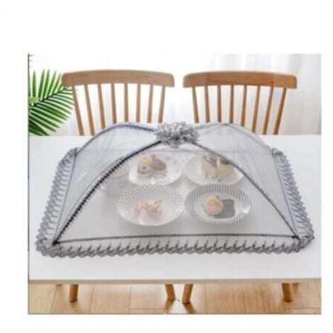 Cloche alimentaire réutilisable en maille fine – 50 x 70 cm – pliable, légère et ultra-efficace contre mouches & insectes – idéale pique-nique (1/4)