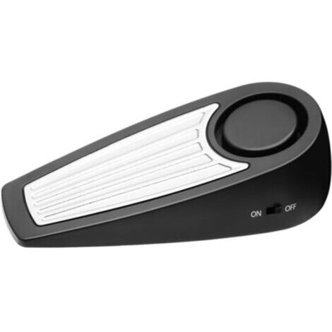Alarme de porte anti-effraction avec cale bloquante, sirène 125 dB, noir – pour hôtel, maison ou voyage (1/4)