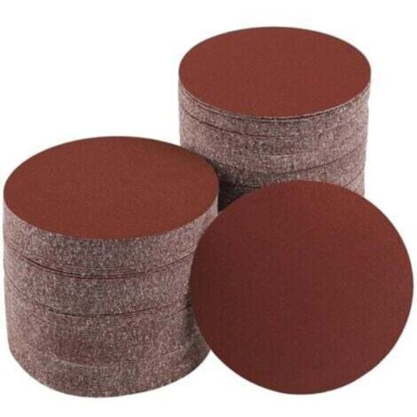 Disques abrasifs pour ponceuse excentrique – 123 mm, grain 600, papier abrasif sans trou, lot de 100 pièces