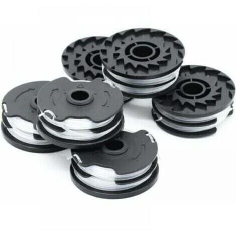 6 bobines de rechange pour tondeuse à gazon Parkside – Compatible PRTA 20-Li A1/B2/C3, PRT 550 A1/A3, PRT 300 A1 (1/4)