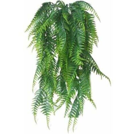 Plante artificielle tombante réaliste – Fougère verte touffue 80 cm, vigne synthétique pour intérieur/extérieur, 2 pièces (1/4)