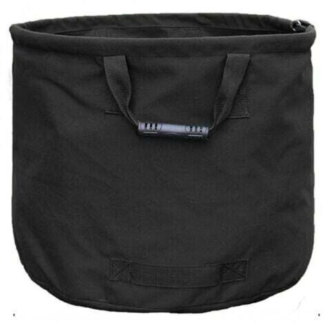 Sac de jardinage extra-résistant 125 L – Toile militaire noire 54x45 cm avec poignées renforcées (1/4)
