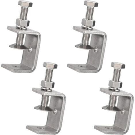 Pinces en C en acier inoxydable – Lot de 4 (15, 25, 30 et 38 mm) pour soudage, menuiserie et bricolage domestique (1/4)