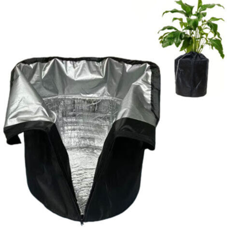 Sac de protection hivernale réutilisable pour plantes en pot – 45 x 50 cm, tissu non tissé respirant, idéal contre le gel et le froid (1/4)