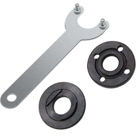 Bride de support + écrou de blocage pour meuleuse 5/8"-11 – Lot noir en métal, clé coudée incluse – Réf. 224399-1, 193465-4, 224568-4 (1/4)