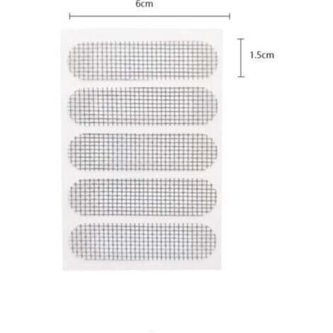 Ruban adhésif de réparation pour moustiquaires – Kit de 20 patchs blancs auto-adhésifs pour fenêtres et portes, facile à appliquer (1/4)