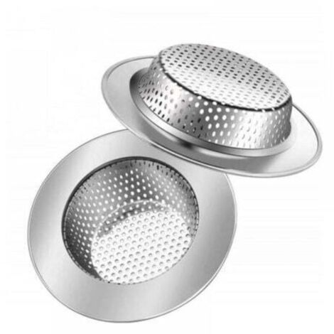 Filtre d’évier en acier inoxydable – Lot de 2, diamètre 11,5 cm, anti-bouchon pour cuisine et salle de bain (1/4)
