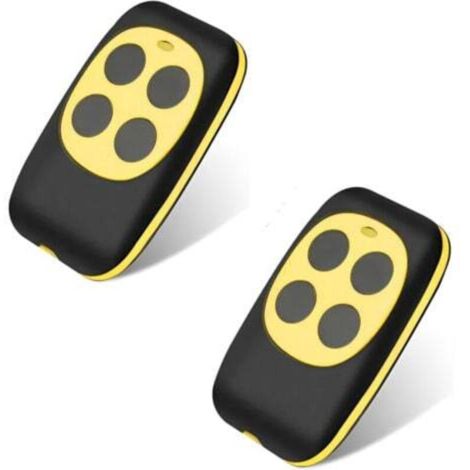 Télécommande universelle sans fil pour portail et garage – 4 boutons, code roulant, compatible multi-marques (2 pièces) (1/4)