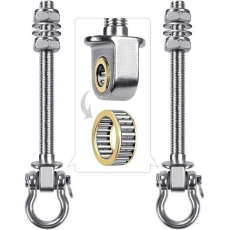 Kit de fixation pour hamac et balançoire – 2 boulons pivotants de 23,5 cm, charge max. 680 kg, pour intérieur/extérieur, yoga, sac de frappe (1/3)