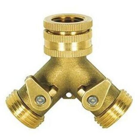 Nez de Robinet en Laiton à Double Circuit 20/27 mm (3/4 Pouces) pour Robinetterie Sanitaire et Chauffage (1/4)