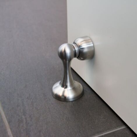 Butée de Porte Magnétique en Acier Inoxydable – Fixation au Sol et au Mur – Bloc Aimanté Compact 4,9 x 5,8 x 8,3 cm (1/3)