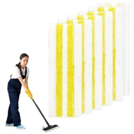 6 Lingettes Microfibre Réutilisables pour Nettoyeurs à Vapeur EasyFix SC1 à SC5 – Kit de Rechange pour Serpillière (1/4)