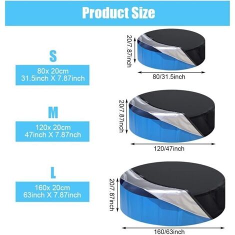 Bâche de Protection pour Piscine Ronde 160 × 20 cm – Couverture Imperméable en Tissu Oxford Résistant, Idéale pour Chiens et Animaux de Compagnie (1/4)