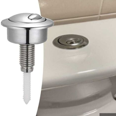 Bouton de chasse d’eau pour WC compatible Twyford et Siamp Optima 49 – finition argentée – montage facile – qualité professionnelle (1/4)