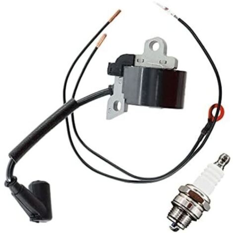Bobine d’allumage de rechange pour tronçonneuses STIHL modèles 024 026 028 029 039 044 048 MS240 MS260 MS290 MS310 MS360 MS440 MS640 – Bougie BPMR7A (1/4)