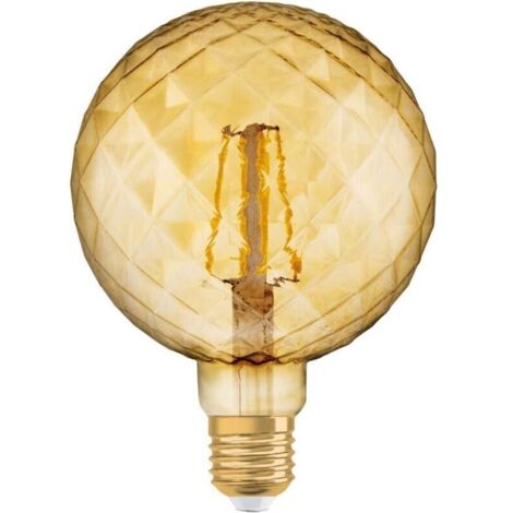 Ampoule LED Vintage 1906 à Filament Globe Pinecone Or Ambré E27 2500K Blanc Chaud 4 W Éclairage Décoratif Énergétique (1/3)