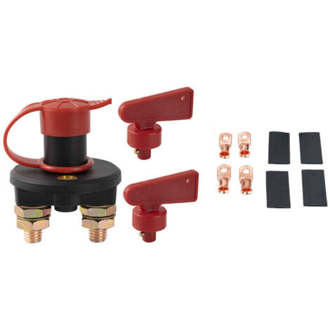 Isolateur de Batterie 12 V et 24 V avec Disjoncteur et Interrupteur à Clé Détachable pour Voiture Camion Bateau (1/4)