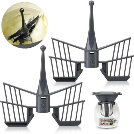 Lot de 2 Fouets Universels pour Robots Cuisinières Thermomix TM5 TM6 TM31 – Mélangeur Compatible Cuisine Automatique – Pièce de Rechange Noire (1/4)