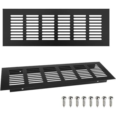 2 Pièces Grille de Ventilation en Aluminium Rectangulaire 250 mm pour Mur, Armoire, Vitrine ou Salle de Bain (1/4)
