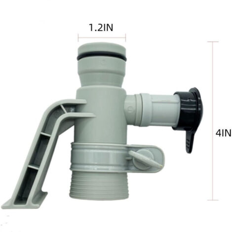 Remplacement Support de Tuyau et Vanne de Jet d’Air pour Piscines Hors Sol avec Capuchon Noir (1/3)