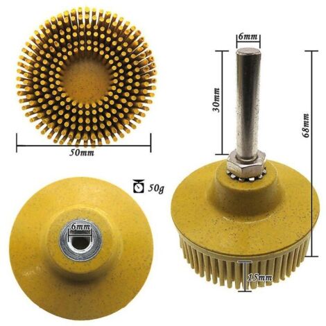Disque abrasif en caoutchouc émeri de 2 pouces pour éliminer les bavures, la rouille et polir les surfaces métalliques (1/3)