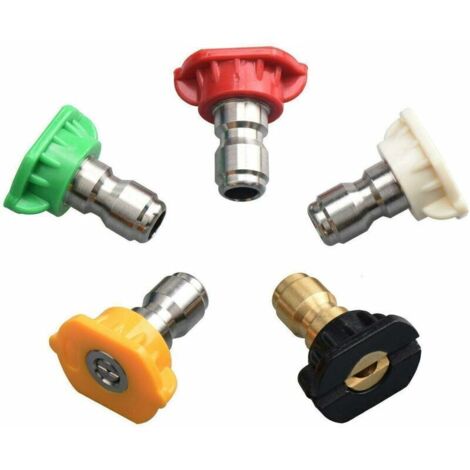 Buse de Ventilateur avec Raccord Rapide 1/4 Pouces – Lot de 7 Buses Colorées (Rouge, Jaune, Vert, Blanc, Noir, Bleu, Orange) (1/3)