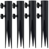 Piquets d'éclairage de jardin, piquets d'éclairage d'extérieur pour lampe torche - Lot de 4 Lampe torche en métal longue durée pour éclairage de terrasse