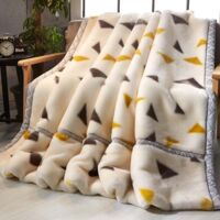 Coperta in pile Raschel Plush, doppio strato, calda e soffice, ideale per autunno, inverno, letto, casa, regali (E, 180 cm x 220 cm/3 kg)