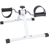 Vélo d'exercice à pédales sous le bureau, mini vélo d'exercice pour les bras et les jambes, vélo portable sous le bureau avec résistance réglable, vélo pliable