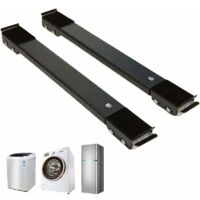 Support De Machine À Laver Mobile, Base Mobile Multifonctionnelle Réglable, Meuble De Base De Réfrigérateur, 24 Roues, Fixe avec Serrure, Antidérapant, Adapté Au Sèche Linge/Armoire/Canapé gris