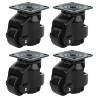 Enowelir 4 Pièces Roulette de Réglage de Niveau, Roulette D'Établi Rétractable Roulette de Nivellement Robuste Roulette Industrielle Pour Tables Mobiles