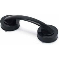 Enowelir Poignée De Salle De Bain Antidérapante Avec Ventouse Amovible Pour Sécurité Fenêtre Et Porte Noir