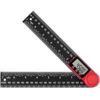 Rapporteur d'Angle Numérique 2 en 1, LCD Digital Mesureur d'angle 8-inch 200mm Angle Gauge, Mise à Zéro, Bascule de Degré et Fonction de Verrouillage 0-360 ° pour Les Artisans, DIY