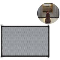 Barrière pliable pour chien et barrière d'escalier, noir