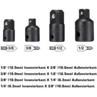 Adaptateur Douille 1/2 3/8 1/4 Forets Hexagonale Adaptateur Set Clé d'écrou R