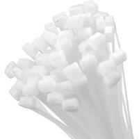100 Pièces Blanc Large Attaches de câble, Extra Longue 450mm x 9mm Cde câble Nylon Resistant UV, 115 KGS Heavy Duty Serre-câbles Zip Ties