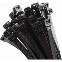 100 Pièces Noir Large Attaches de câble, Extra Longue 450mm x 9mm Cde câble Nylon Resistant UV, 115 KGS Heavy Duty Serre-câbles Zip Ties