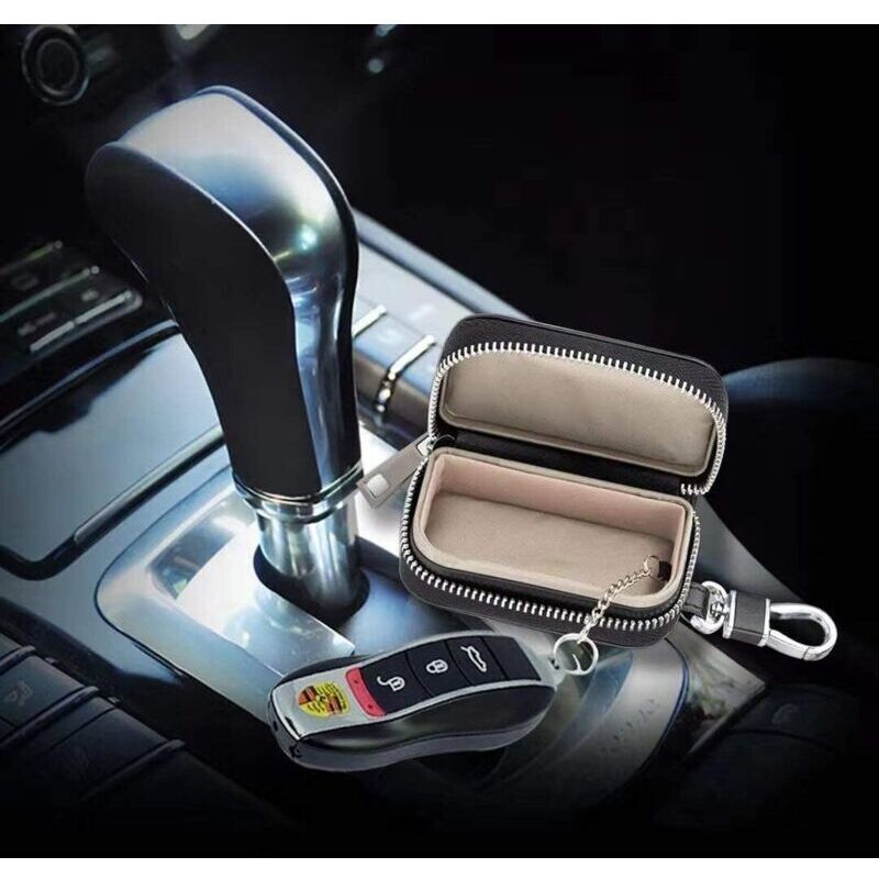 2 Sacs à Clés Voiture Floatdream - Protection RFID - Fibre De Carbone - Anti-Pistage Et Anti-Vol - Noir